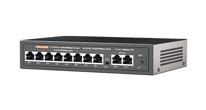 8 Gigabit POE + 2 Gigabit uplink + 1 Gigabit SFP