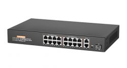 16 Gigabit POE + 2 Gigabit uplink + 1 Gigabit SFP