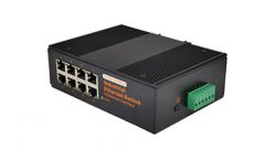 8 optical and 2 electrical SFP industrial-grade switch