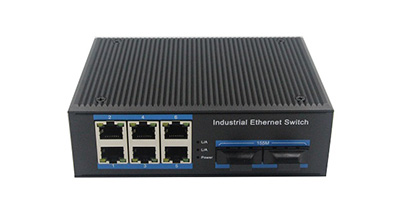 Industrial-grade 2-optical, 6-electric POE switch