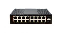 Industrial-grade managed Gigabit 2-optical 16-electric SFP switch